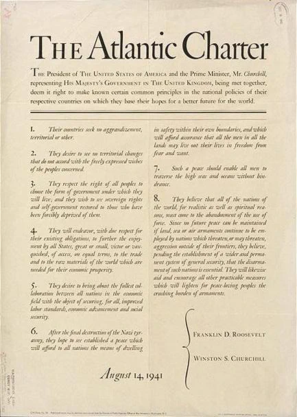 Original Atlantic Charter agreed in 1941