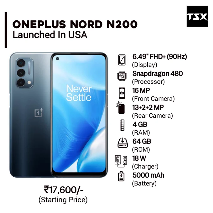 OnePlus Nord N200 Launched In USA.

Follow us for Tech Updates @TECHSmartX

#oneplus #oneplusnord #oneplusnordn200 #oneplusnord2 #oneplus9r #oneplus9pro #oneplusnordce5g #oneplus8t #oneplus6 #oneplus7t #oneplus7pro #oneplus8pro #oneplus8 #oneplus8series #oneplus9 #oneplus9series #oneplus9r5g #oneplus7 #oneplus7series #oneplus6series #oneplus3 #oneplus3t #oneplusindia #oneplussmartphone #tecnology #flipkart #amazon #TechSmartX #TechSmartXUpdates #TechSmartXTeam