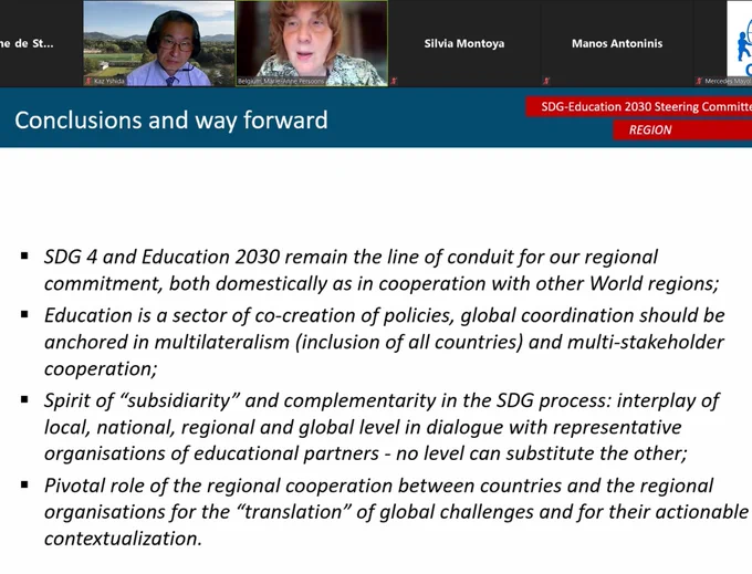 Europe & North America representative at #GlobalCommittee for education says "#SDG4 & #Education2030 remain the line of conduit for our regional commitment, both domestically as well as in cooperation with other regions"  @UNESCO   https://www.sdg4education2030.org/sdg-education-2030-steering-committee-meeting-monday-28-june-2021