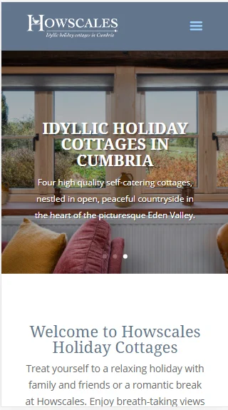 New website for Howscales Holiday Cottages by ACT Studios