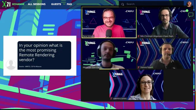 5 people delivering a virtual talk.