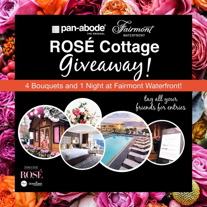 Give away contest 4 bouquets and 1 night at Fairmont Waterfront