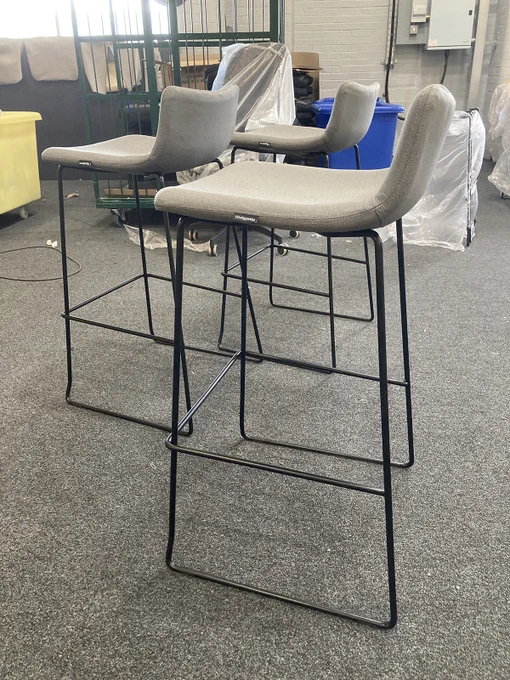 Office stool with black frame