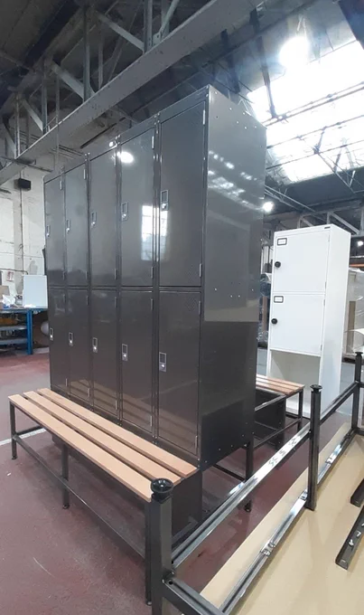 Industrial style changing room lockers