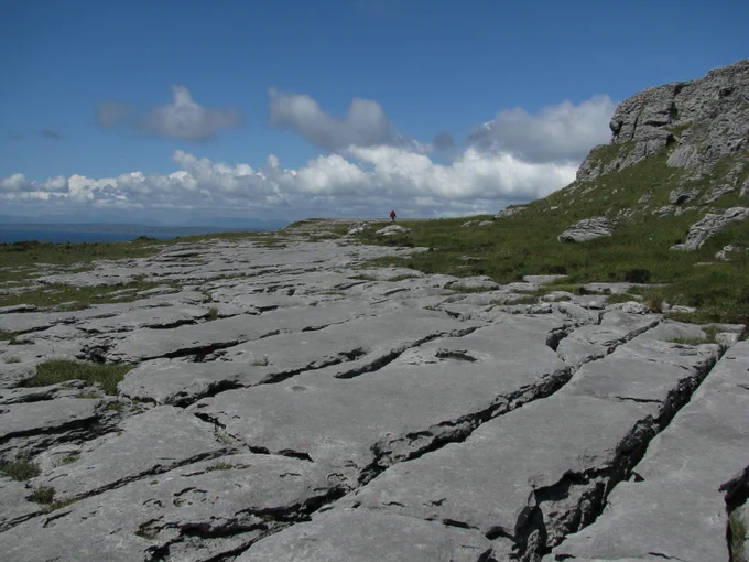 The Burren near Ballyvaughan, Co. Clare, Ireland. Photo by Ben Rudiak-Gould, Public Domain via Wikimedia Commons.