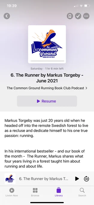 An I-tunes screen grab of our podcast