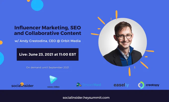 Social Talks is a free virtual conference for social media professionals and not only powered by Socialinsider.
