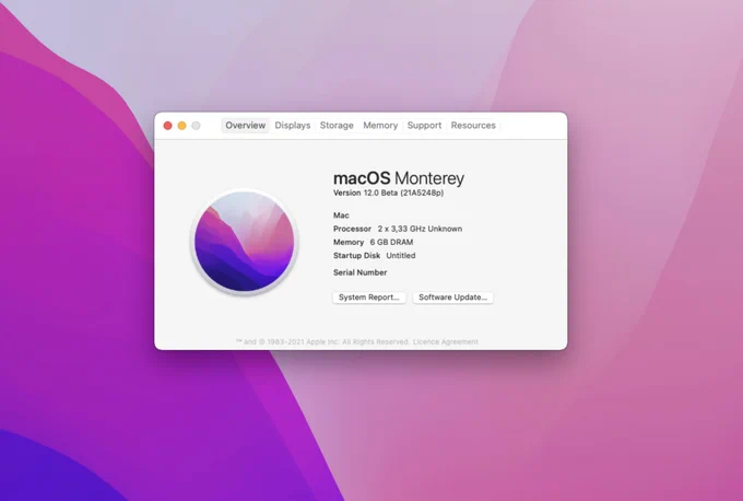 macOS Monterey testing