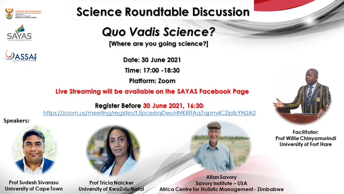 The webinar seeks to share reflections around some key issues affecting science, scientists and communities in general. Panellists offer critique to these issues and saliently on: a) access to scientific information and science communication; b) ethics in science research and also, c) science and science management (including the critical aspect of policy emphasis). These issues of discussion hopefully not only ignite debate but also challenge attendees to reflect on a path of – what could be done? 