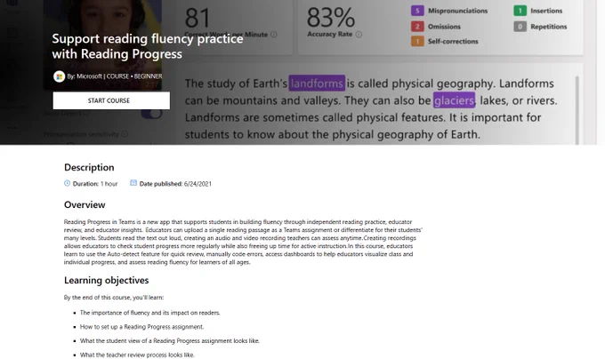 Picture of MEC course on Reading Progress