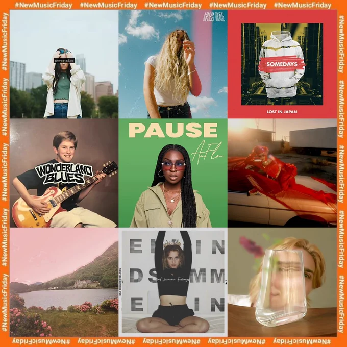 #NewMusicFriday

▪️Kersty Ryan - never mine
▪️Ines Rae - new girl
▪️Lost in Japan - disguise
▪️DAVIS - wonderland blues
▪️AnFlo - pause
▪️Bye Beneco - red dress
▪️Slaney Bay - talking about you
▪️Kate Lomas - sad summer feelings
▪️filous, G Flip - boys & girls