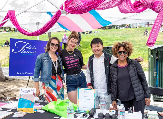 The Openhouse booth at the Trans March