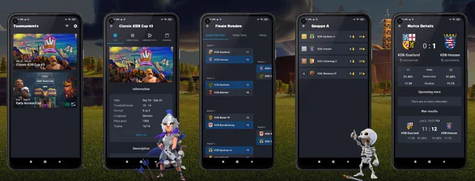 Clash Brackets app screenshots