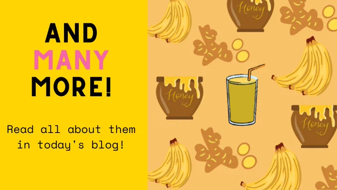 A smoothie with banana, honey, and turmeric