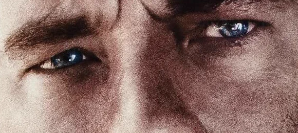 Tom Hank's eyes, filled with yearning for Helen Hunt, the love of his life, or maybe a volleyball he bled on once. Not sure.