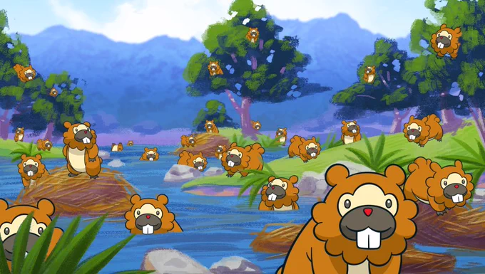 Here’s a challenge for you, Trainers: Find the hidden Bidoof in this image!