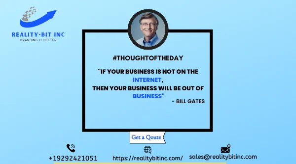 #thoughtoftheday
"If your business is not on the Internet,
then your business will be out of the  business"
- Bill Gates.

⏰Turn on post notification, to check all the latest updates by Reality-BIT INC
---------------------------------------⁣
🔥FOLLOW- Reality-BIT INC
🔥FOLLOW- Reality-BIT INC
----------------------------------
.
#Keywords
#Metatag
#tag
#imagetag
#metadescription
#digitalmarketing
#digitalmarketingtips
#SocialMediaTool
#seo
#marketingstrategy
#brandawareness
#digitaldhairya
#influencercoach
#seoexperts⁣
#searchengineoptimization
#seotips⁣
#searchenginemarketing⁣
#onpageseo
#seoexpert
#seomarketing
#searchengineoptimisation
#realitybitinc
#realitybit
