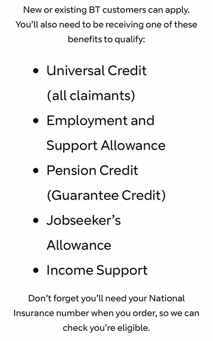 List of benefits you must be in receipt in to qualify. These include universal credit, employment and support allowance, pension credit guarantee credit, Jobseeker’s Allowance or income support.