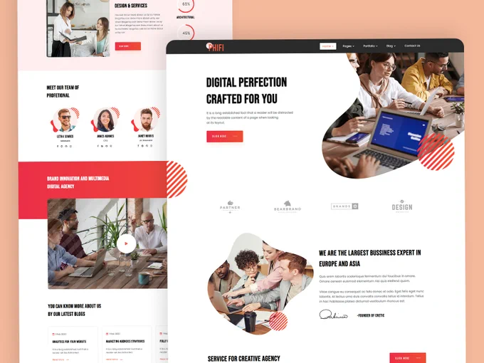 Phifi | Creative Agency HTML Template Free