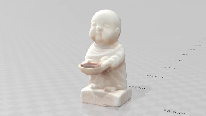 The 3D scan of the statue made with the POP 3D Scanner by #Revopoint3D.