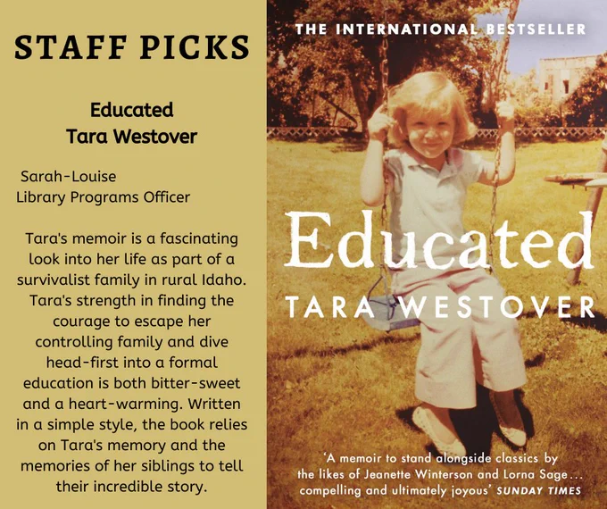 Tara's memoir is a fascinating look into her life as part of a survivalist family in rural Idaho. Tara's strength in finding the courage to escape her controlling family and dive head-first into a formal education is both bitter-sweet and a heart-warming. Written in a simple style, the book relies on Tara's memory and the memories of her siblings to tell their incredible story.
