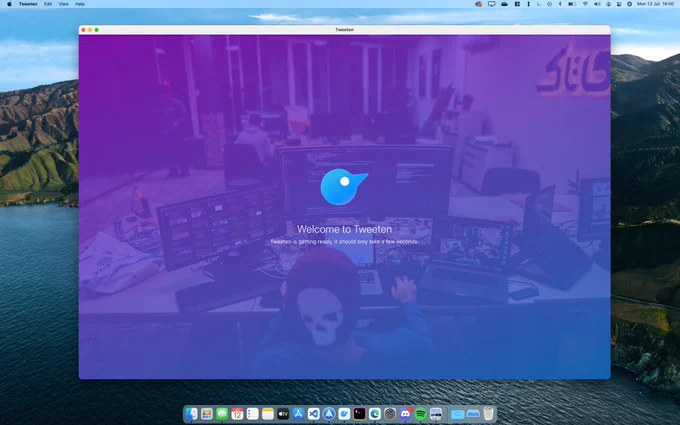 Screenshot of the new Tweeten logo on macOS.