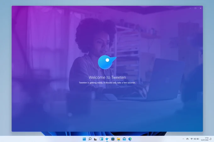 Screenshot of the new Tweeten logo on the Windows 11.