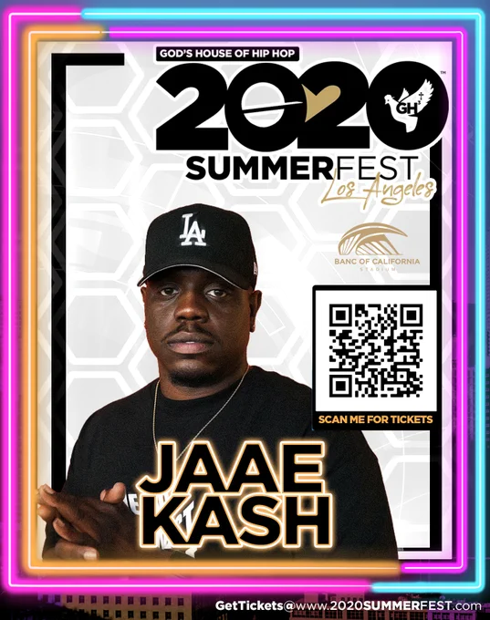 Jaae Kash performing live at God's House of Hip Hop 20/20 Summer Fest. 