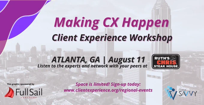 www.clientexperience.org Regional Event Ad
