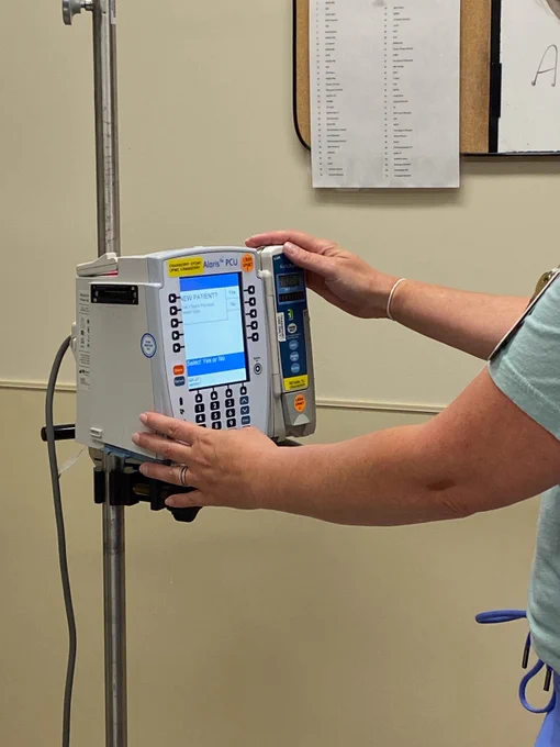 Photo of medical equipment for infusion treatment for Covid-19