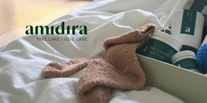 Amidira cancer care boxes packages. Beautifully designed, backed by research, and full of natural ingredients