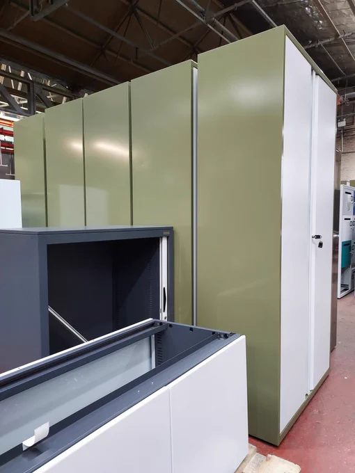 Two tone office storage cabinets