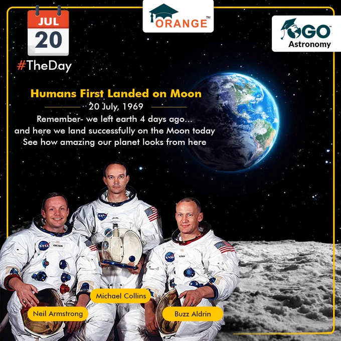 humans landed on moon by orange education