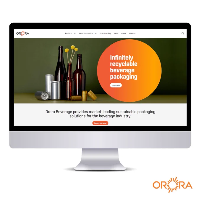 Orora Beverage website homepage