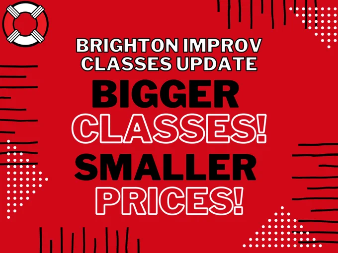 A design in mayday colors, Brighton improv classes update: Bigger classes, smaller prices