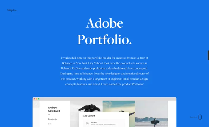 Andrew Couldwell website screenshot