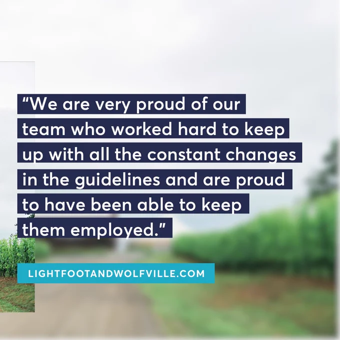 with all the constant changes in the guidelines and are proud to have been able to keep them employed."
