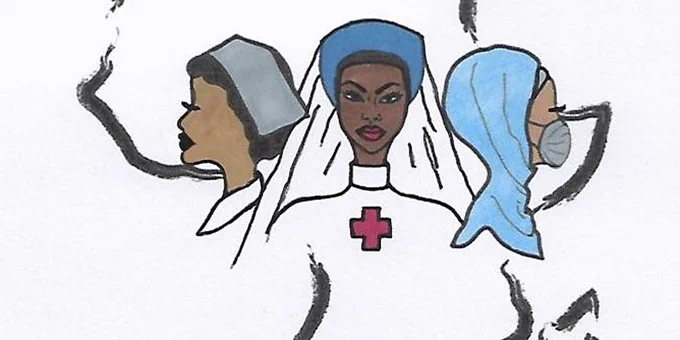 drawing of black nurses