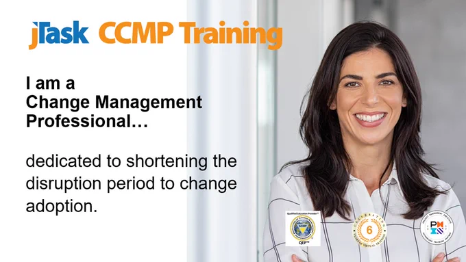 I am a Change Management Professional dedicated to shortening the disruption period to change adoption.

