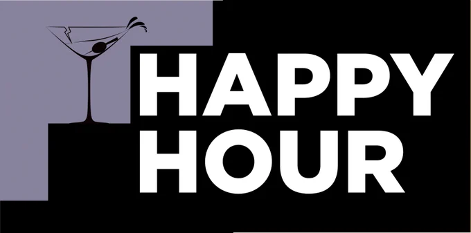 Happy Hour with broken martini glass