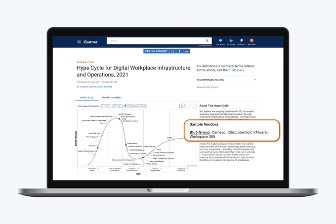 SEdesk solution aligned to Gartner market trends for secure unified workspaces
