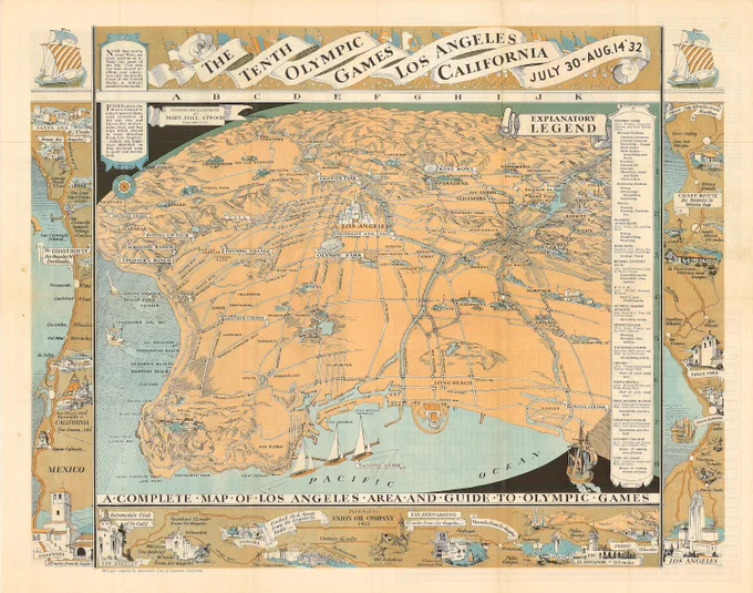 complete map of Los Angeles and guide to Olympics