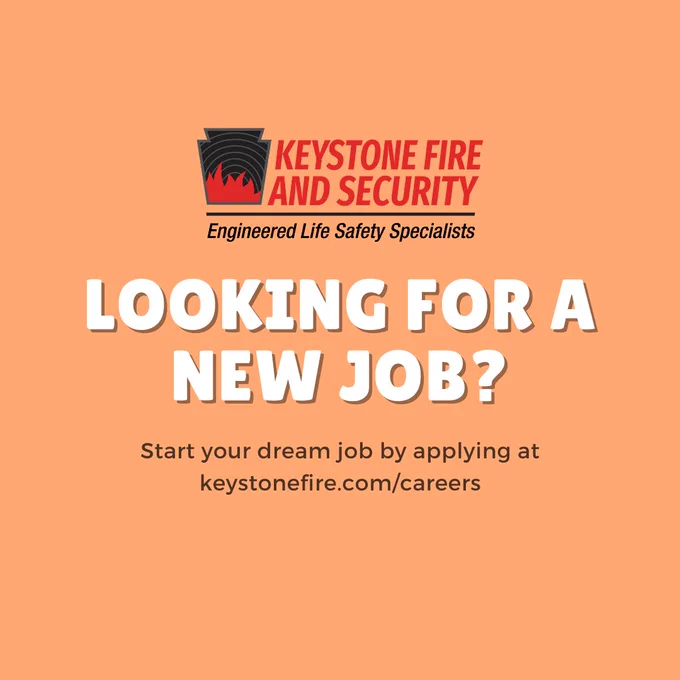 Keystone Fire and Security is hiring. Apply now on our website.