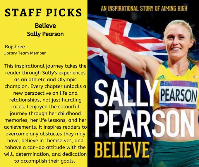 This inspiring journey takes the reader through Sally's experiences as an Olympic champion. Each chapter unlocks new perspectives on life. I enjoyed the journey through her childhood memories, her life lessons, and her achievements. It inspires readers to overcome any obstacles they may have, believe in themselves, and tohave a can-do attitude with the will, determination, and dedication to accomplish their goals. 