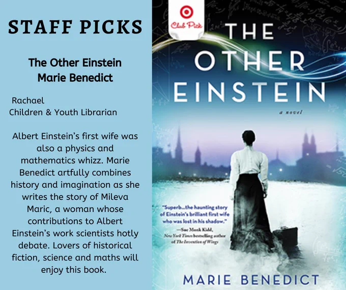 Albert Einstein’s first wife was also a physics and mathematics whizz. Marie Benedict artfully combines history and imagination as she writes the story of Mileva Maric, a woman whose contributions to Albert Einstein’s work scientists hotly debate. Lovers of historical fiction, science and maths will enjoy this book. 