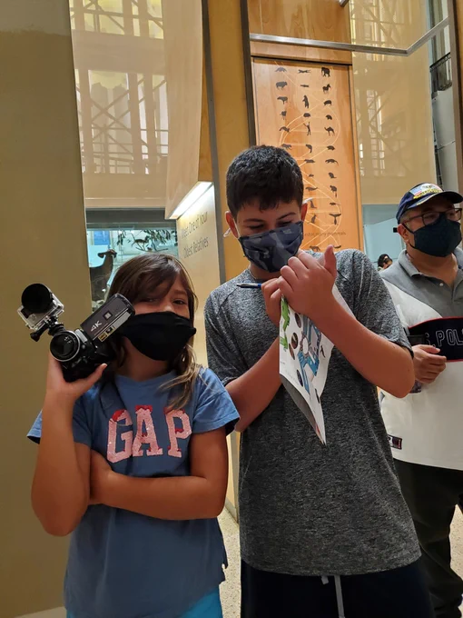 3rd grade and 6th grade siblings survey lighting @smithsonian @nmnh for energy efficiency.  Next survey?  Friday, August 20 @nmaah