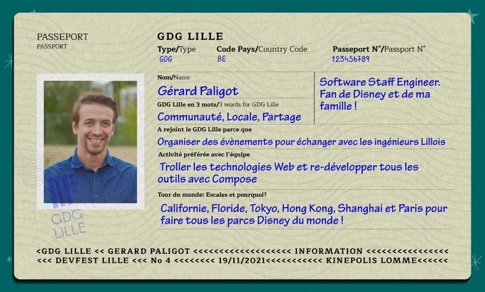 Passeport GDG Lille de Gérard Paligot