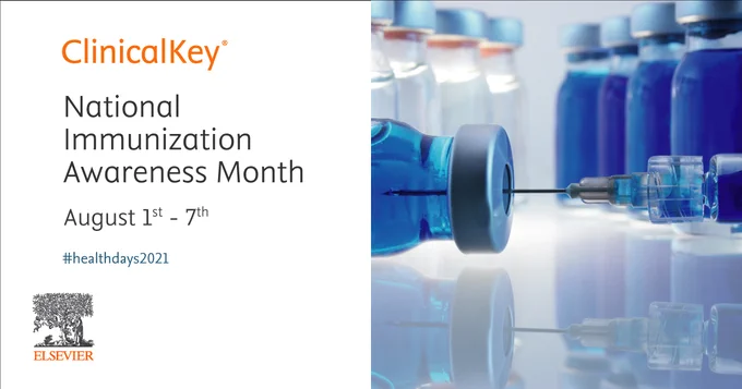 ClinicalKey immunization poster showing vaccines