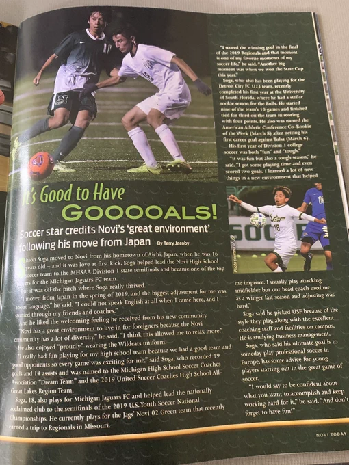 Story on former Novi boys soccer player.