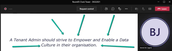 A Tenant Admin should strive to Empower and Enable a Data Culture in their organisation.